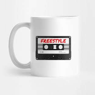 Retro 80s Music Freestyle Mixtape Red Mug